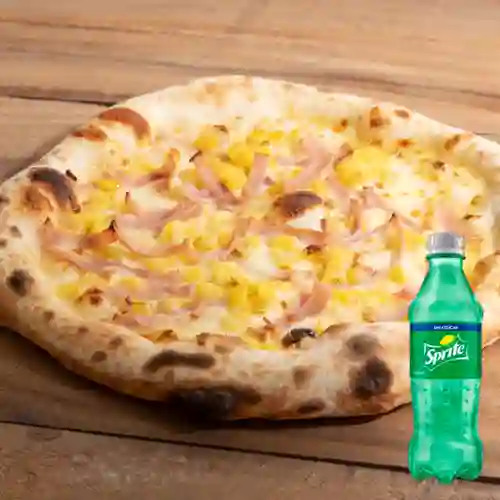 Combo Pizza Hawaiana + Sprite Sin Azúcar 400 ml