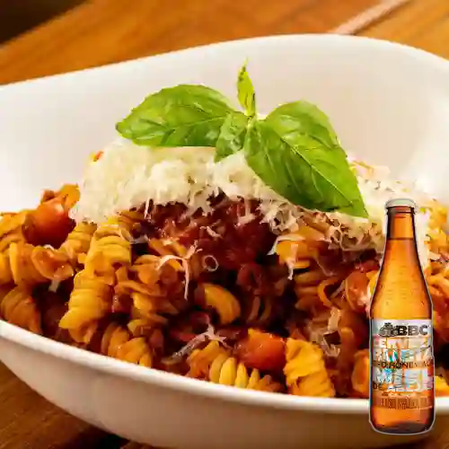 Combo Pasta Bolognese + BBC Cajica Honey Ale 330 ml
