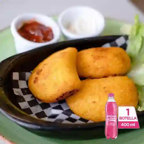 Combo Empanada Empaburger X 3 +Postobón Manzana 400ml