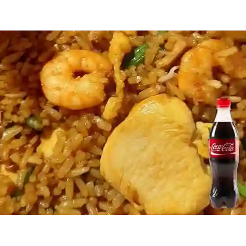 Combo Arroz C/ Pollo&Camaron +Cocacola Personal 400ml