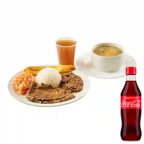 Combo Carne Asada + Coca-Cola Sabor Original 350 ml
