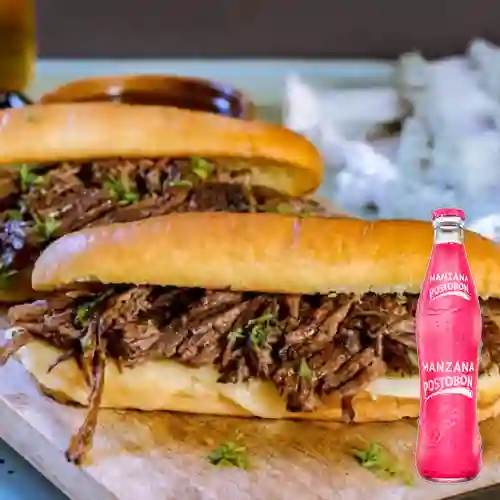Combo Sándwich de Carne 32cm + Postobón Manzana 350 ml