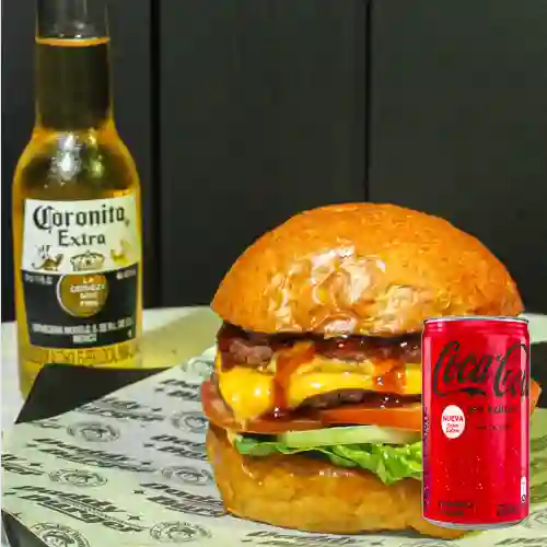 Hamburguesa Classic Daddy Doble +Cocacola S/az 235ML