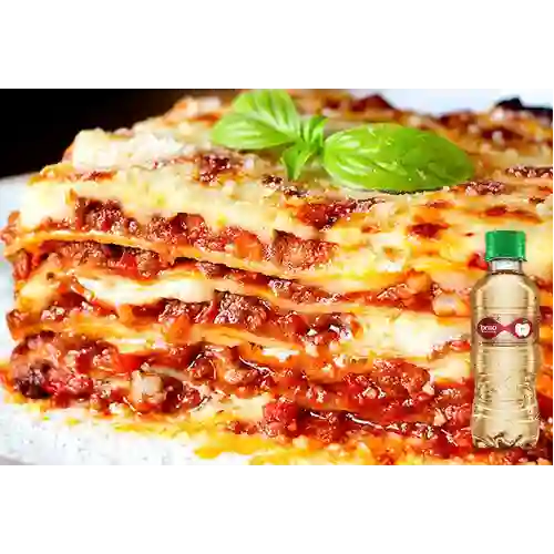 Combo Lasagna de Carne + Brisa Saborizada Manzana 280ml