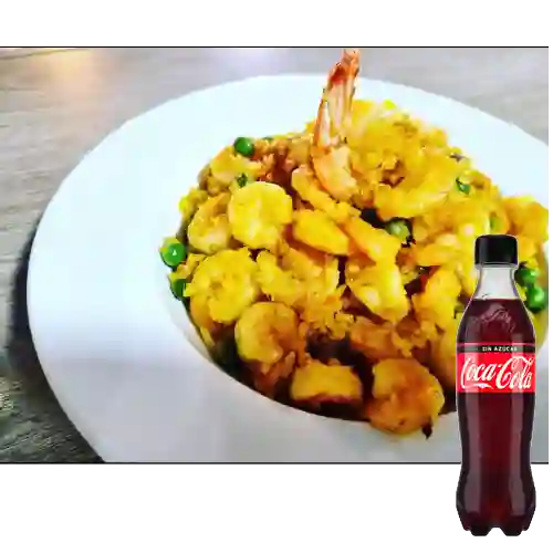 Combo Arroz de Camarones + Coca Cola Sin Azúcar 500 ml