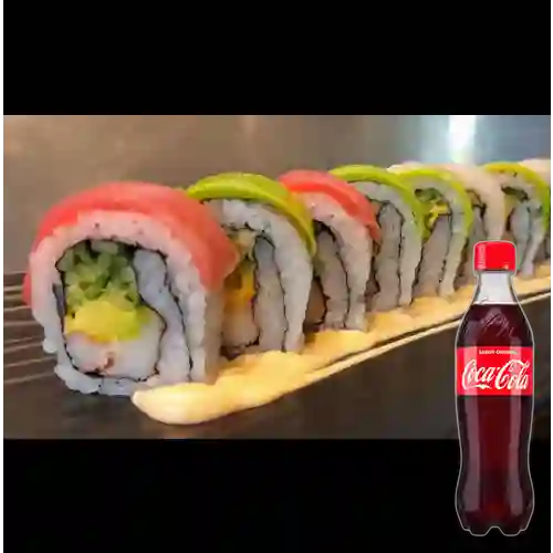 Combo Arcoiris Rolls + Coca-cola Sabor Original 400 ml