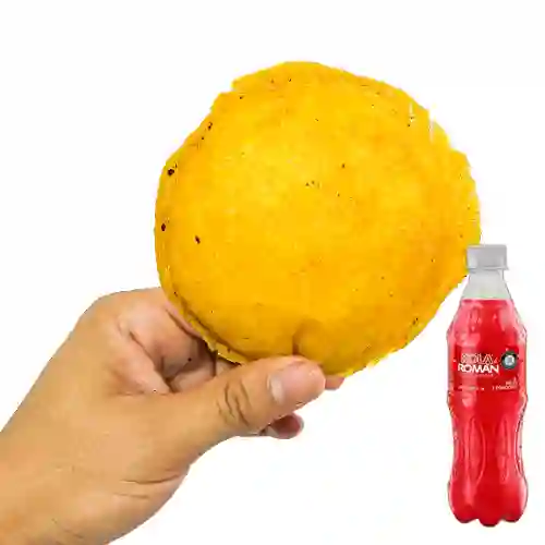 Combo Arepa con Huevo Grande + Kola Roman 400Ml