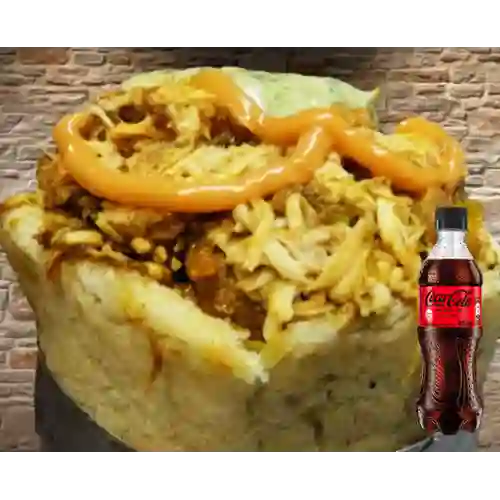 Combo Arepa con Todo + Coca Cola Sin Azúcar 400 ml