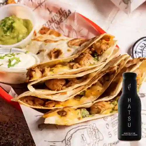 Combo Cheesadilla de Pollo +Hatsu Negro&Limonada 400ml