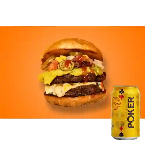 Combo Chingona + Cerveza Poker Lta 330ml