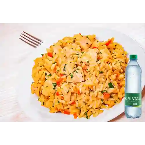 Combo Arroz con Pollo + Cristal con Gas 500 ml