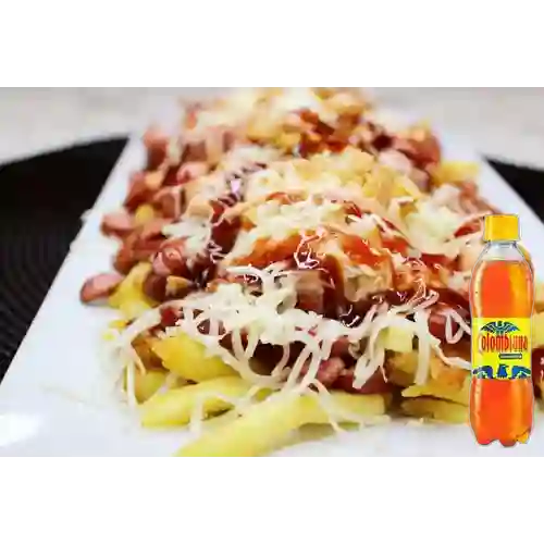 Combo Salchipapa Sencilla + Colombiana 400 ml