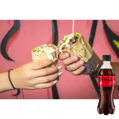 Combo Burro + Coca Cola Sin Azúcar 400 ml