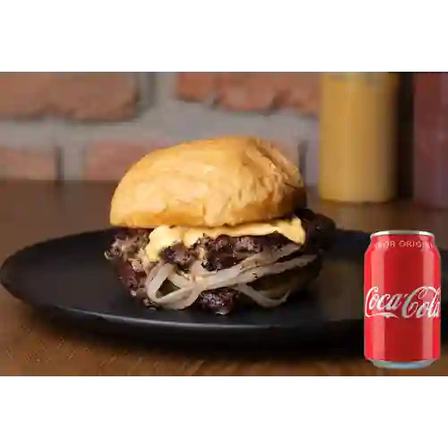 Double Oklahoma Smash Burger +Cocacola Org 330 ml