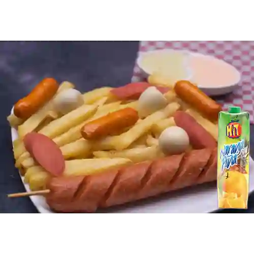 Combo Longui Jumbo + Hit Naranja Piña 1 L