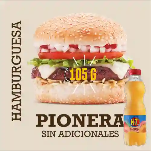 Combo Hamburguesa Pionera 105 G +Hit Mango 500ml