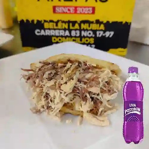 Combo Arepa Mixta + Uva Postobon 250 ml