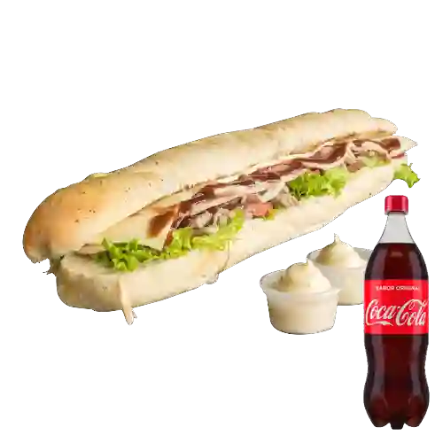 Sándwich Mixto (Grande 40Cm) + Cocacola Org 1,5 l