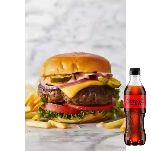 Combo Burger Clasica Chee + Coca-Cola ZERO 400ml