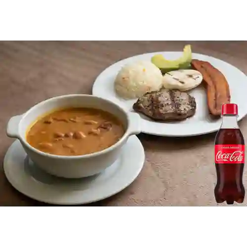 Combo Frijol c/ Carne +Cocacola Orig 250ml