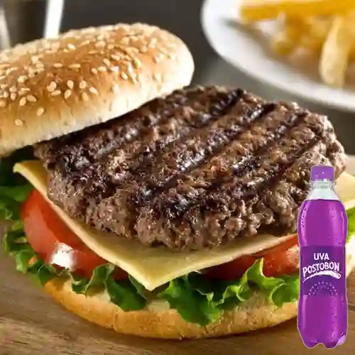 Combo Hamburguesa Suizo + Postobon Uva 400 ml
