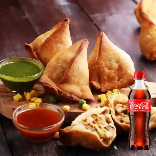 Combo Chicken Somosa + Coca Cola Original 400 ml