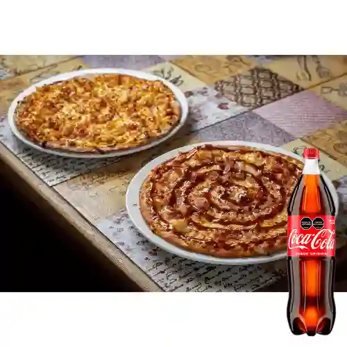 Combo 2 Pizzas Medianas + Coca Cola Original 1.5 l