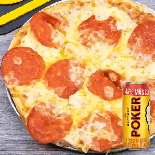 Combo Pizza Pepperoni Americano + Poker 330 ml