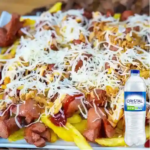 Combo Salchipapa Mixta + Cristal Sin Gas 600 ml