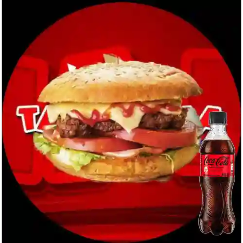 Hamburguesa Especial de Carne +Cocacola S/az 400ml