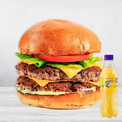 Combo Double Cheese Burger + Quatro Original 400ML