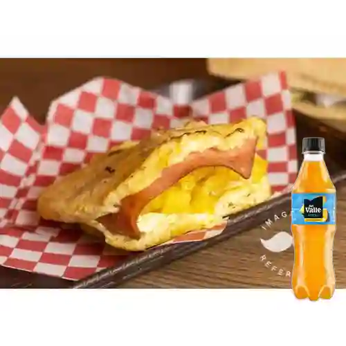 Arepa Rellena Hawaiana +Del Valle Fresh Citrus 400ml