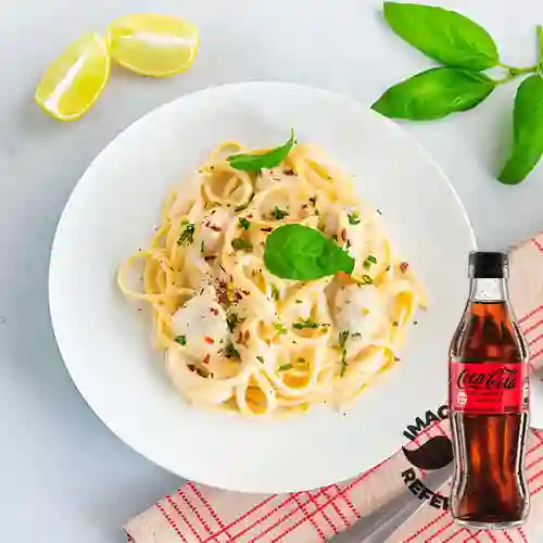 Combo Pasta Alfredo + Coca Cola Sin Azúcar 300ML