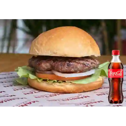 Combo Hamburguesa Res + Coca Cola Original 400 ml