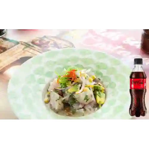 Combo PROMO: Ceviche de Pescado +Cocacola S/az 400ml