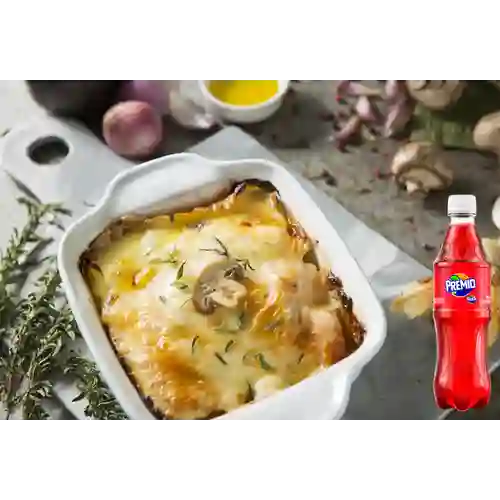 Combo Lasagna Pollo Champiñón + Premio 400 ml