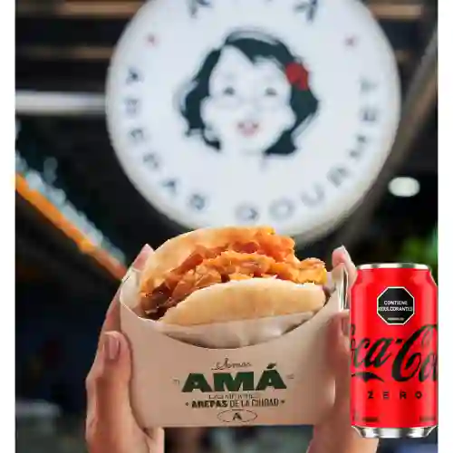 Combo Arepa de Chicharrón + Coca-Cola ZERO 330 ml
