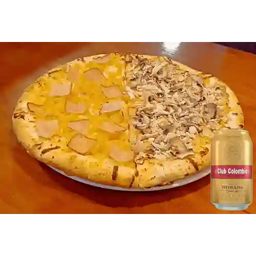 Combo Pizza Tradición + Club col. Dorada Lta 330ml