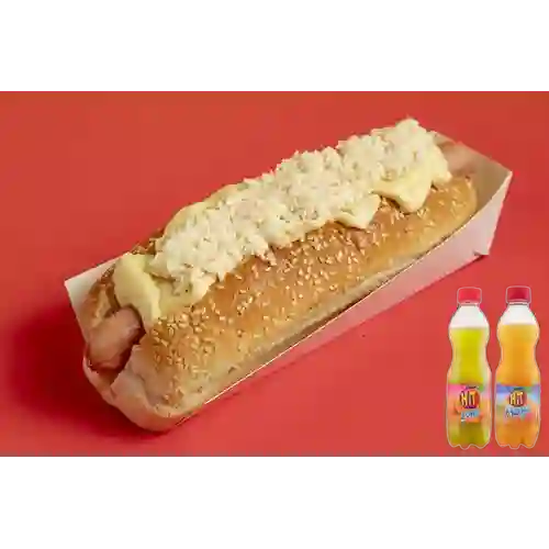Combo Perro Grande + Jugo Hit 500Ml