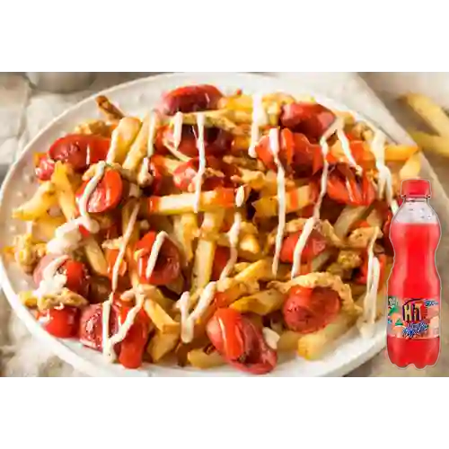 Combo Salchipapa Especial +Hit Frutas Tropicales 500ml
