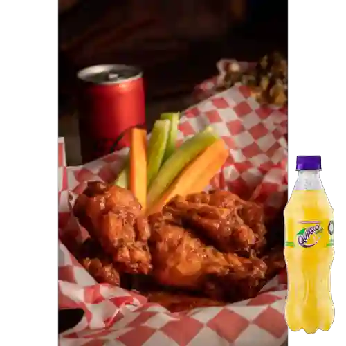 Combo Alitas X 8 + Quatro Original 400ML