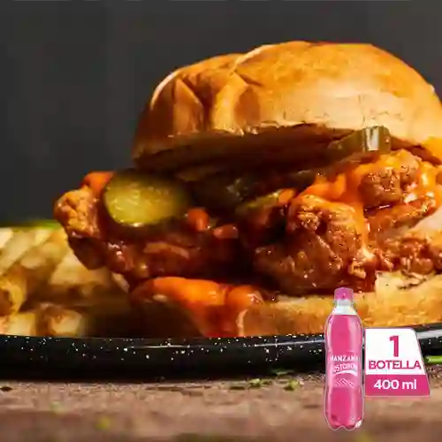 Combo Hamburguesa Buffalo + Postobón Manzana 400 ml