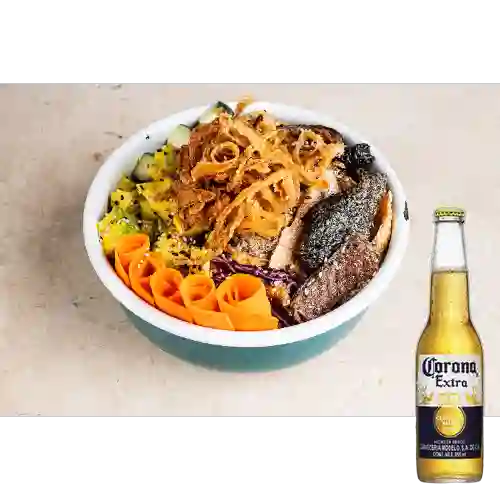 Combo Salmon Skin Bowl + Cerveza Corona Bot. 355ml