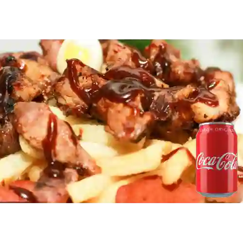 Combo Salchipapa de Costilla +Cocacola Orig 330 ml