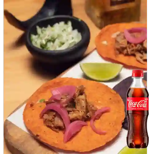 Combo Taco Cochinita Pibil + Coca Cola Original 400 ml