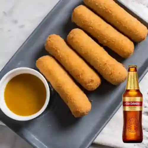 Combo Dedos de Mozzarella + Club Colombia Rubia