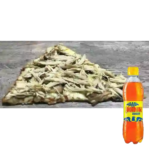 Combo Pizza Pollo Champiñón + Colombiana 350 ml