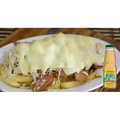 Combo Salchipapa Especial +Mr Tea Té Verde Limón 300ml