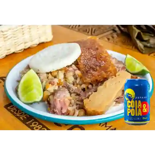 Combo Lechona Tolimense Pequeña + Cola & Pola 330 ml