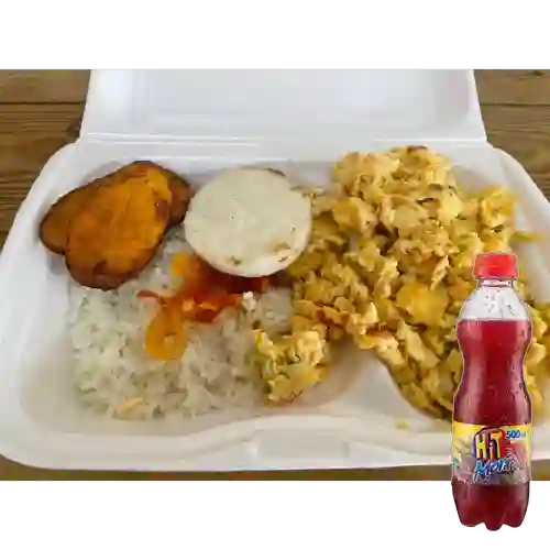 Combo Desayuno 4 Huevos + Hit Mora 500 ml